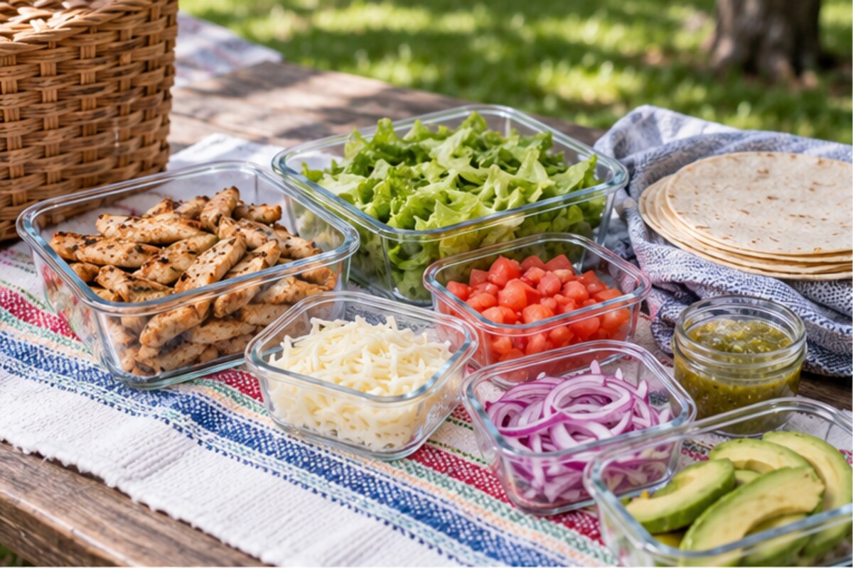 Fotografía culinaria: Un picnic con los ingredientes todavía separados